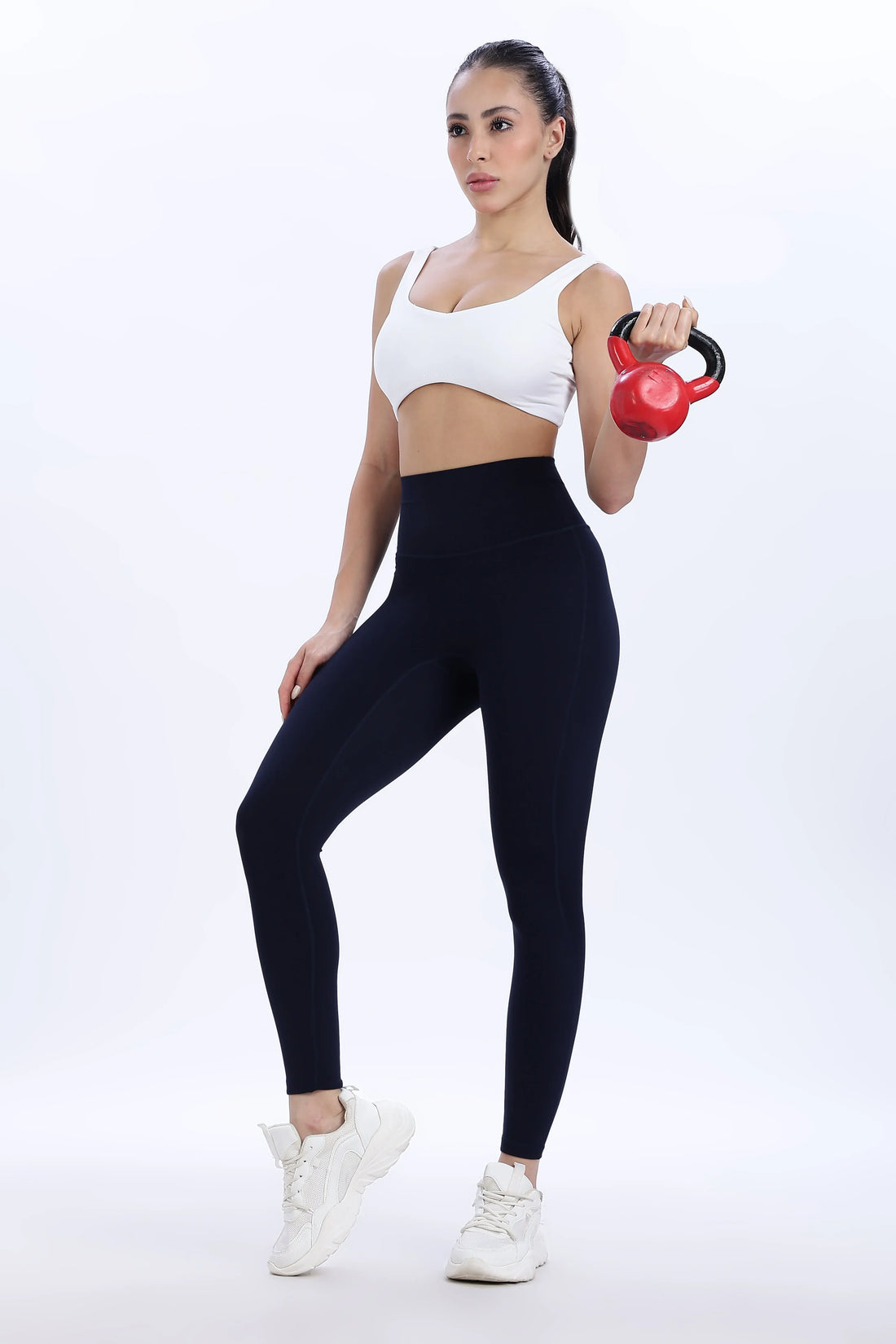 White Seamless luxe sports bra