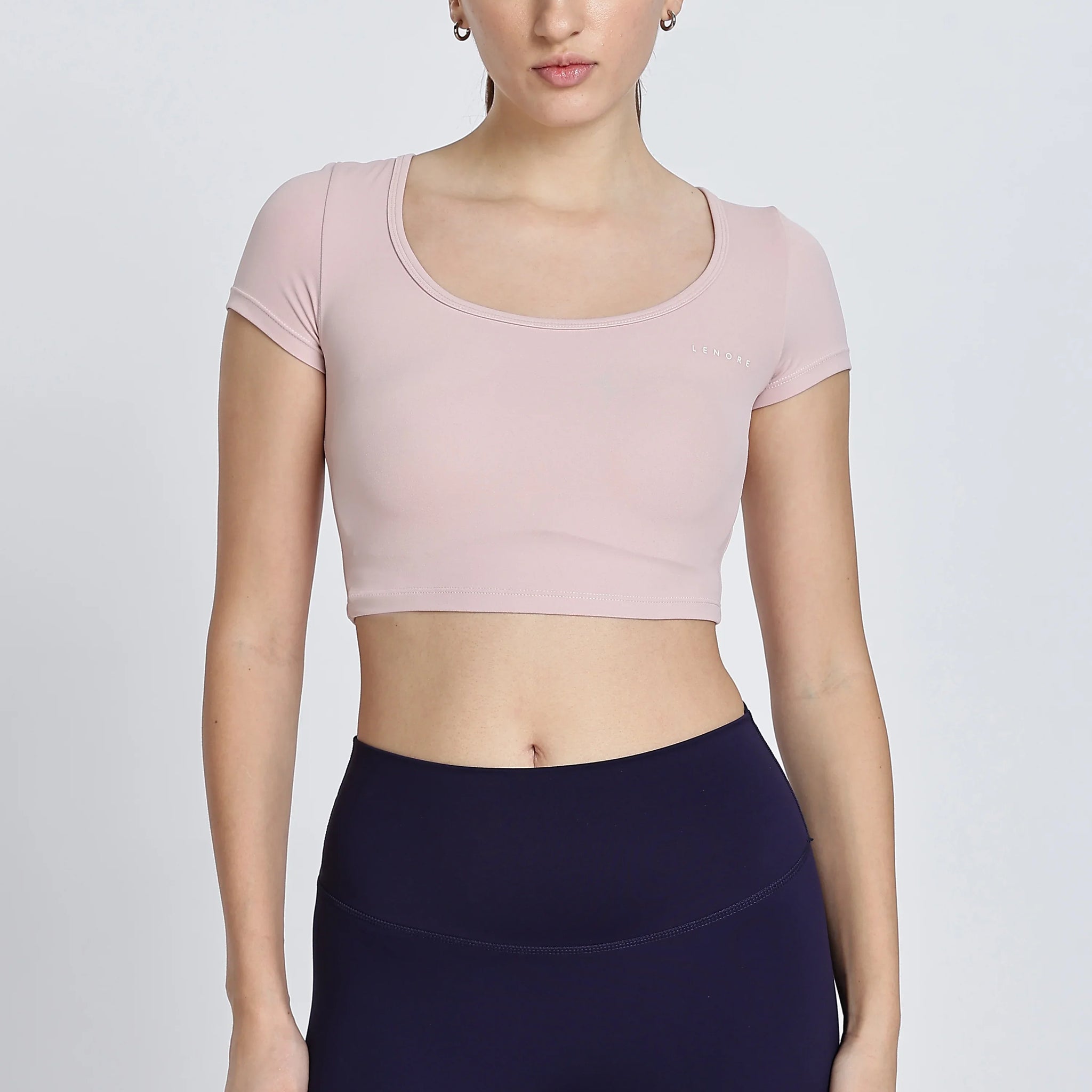 Pink Short Sleeve Crop Top